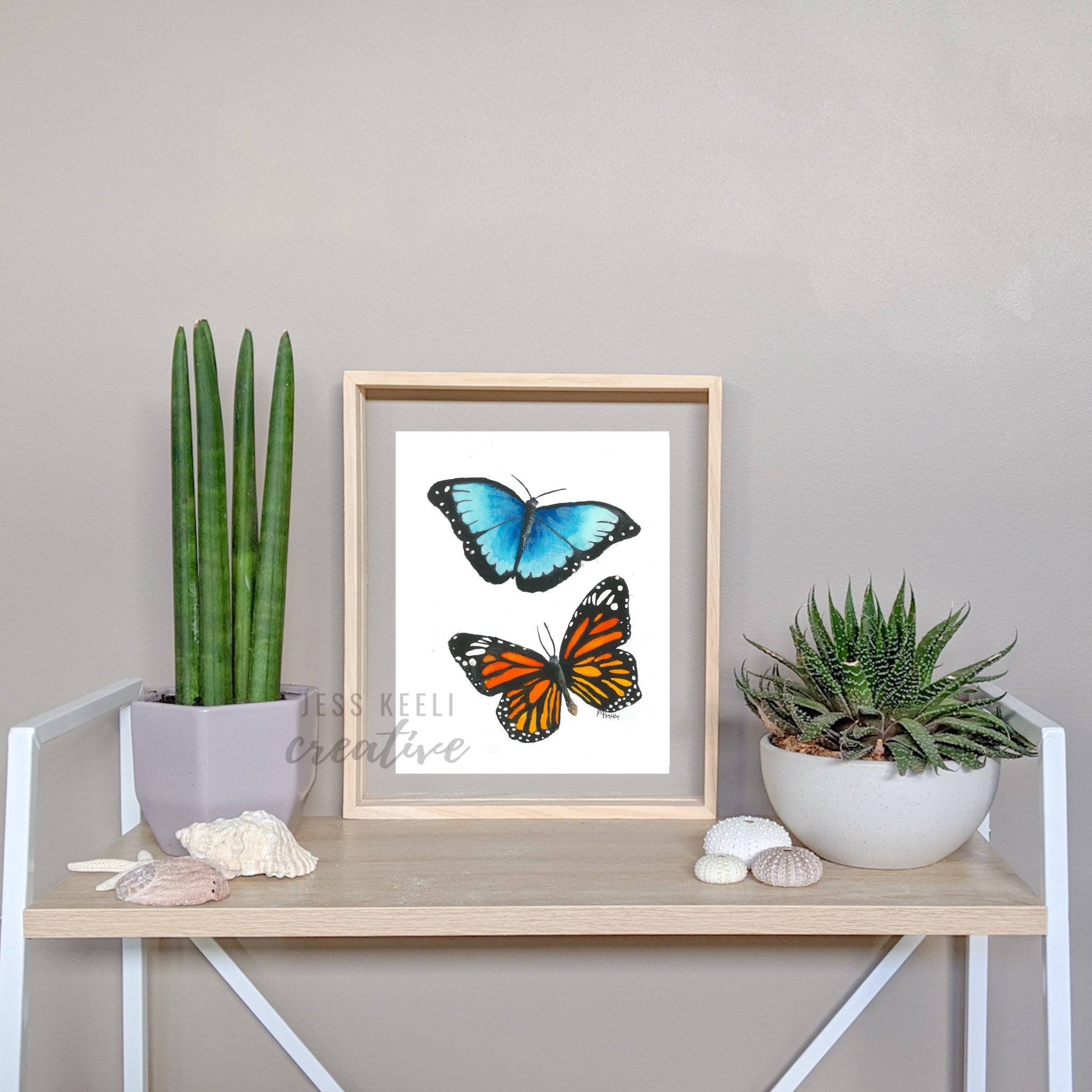 BETH & MINA - Blue Morpho & Monarch Butterflies