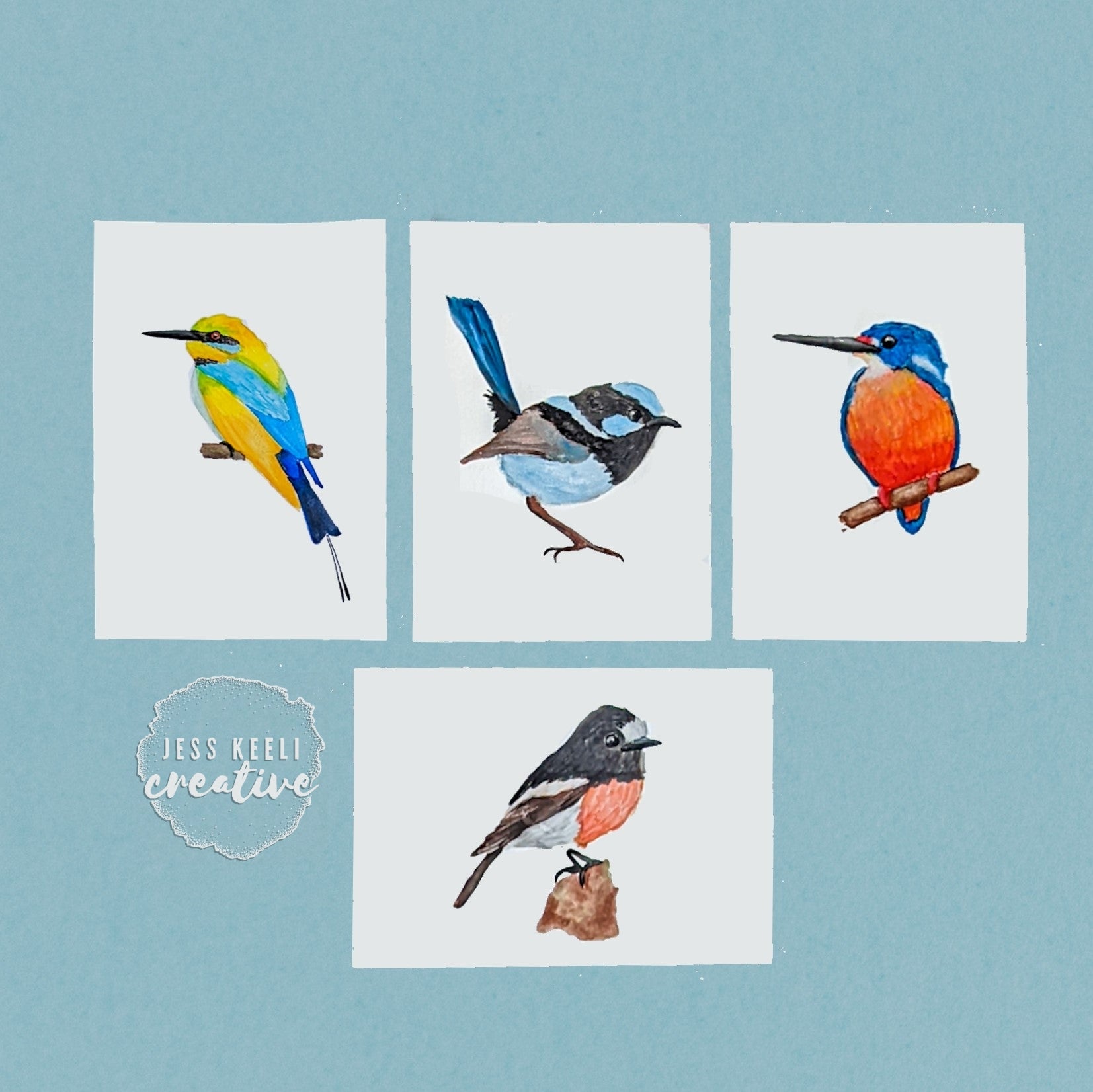 The LOT Bird Kit - DIY Watercolour Painting Kit (Paints & Brushes incl.)